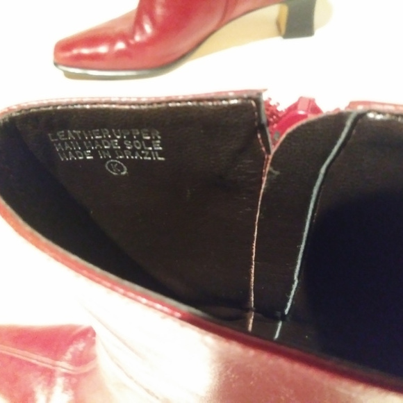 Etienne Aigner Red Heeled Boots - Picture 5 of 10